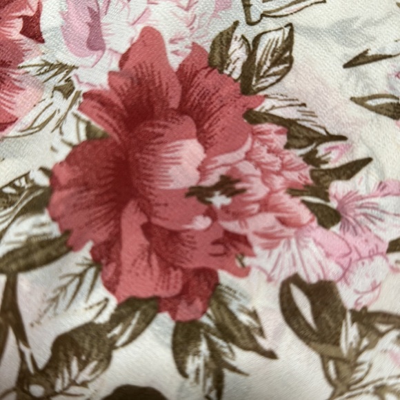 Sheer White Tank Top Floral Printed Blouse - Picture 2 of 4